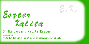 eszter kalita business card